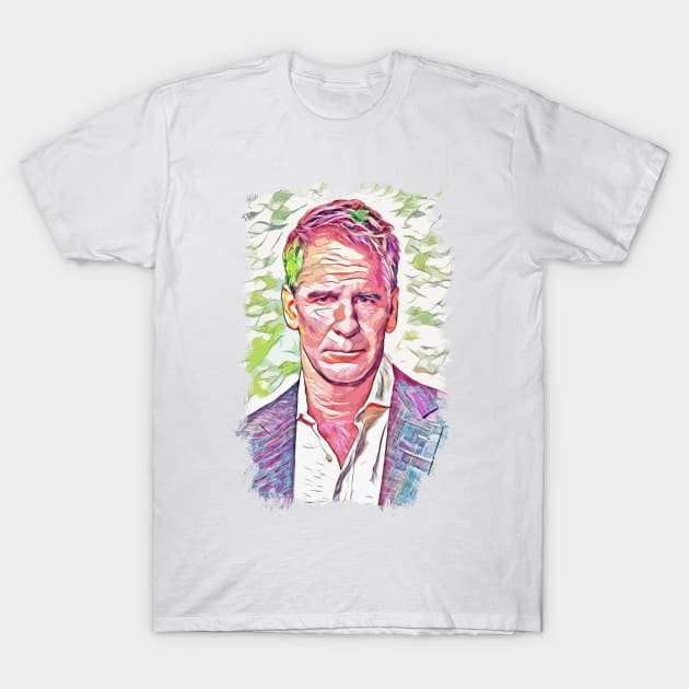 Scott Bakula Abstract Portrait T-Shirt by Naumovski